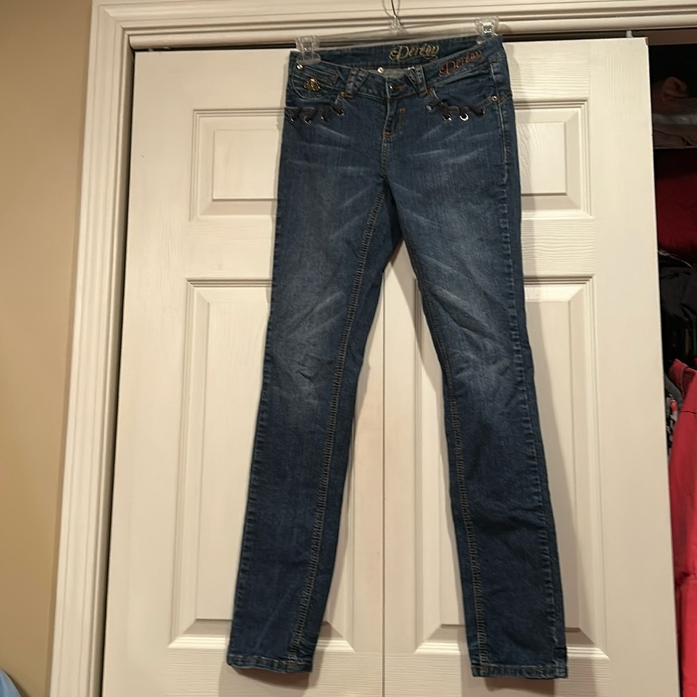 Dereon sz 5/6 Saints - Jeans with Embroidery Back Panel.